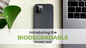 Ocean Turtle -  Biodegradable Phone Case - Ocean Blue and Black