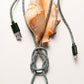 Green iPhone Lightning cable · 2 meter · Made of recycled fishing nets