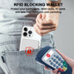RFID Blocking Wallet Minimalist Slim Card Holder for Magsafe with Adjustable Stand, Metal Pop Up Magnetic Wallet  for Men TOYFID
