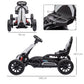 HOMCOM 12V Electric Go Kart for Kids, Ride-On Racing Go Kart with Forward Reversing, Rechargeable Battery, 2 Speeds, for Boys Girls Aged 3-8 Years Old in White