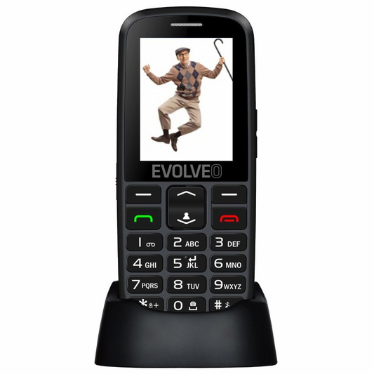 Telefon mobil pentru seniori, Evolveo, Easyphone EP-550, independent de card, Negru (EP-550-EGB)
