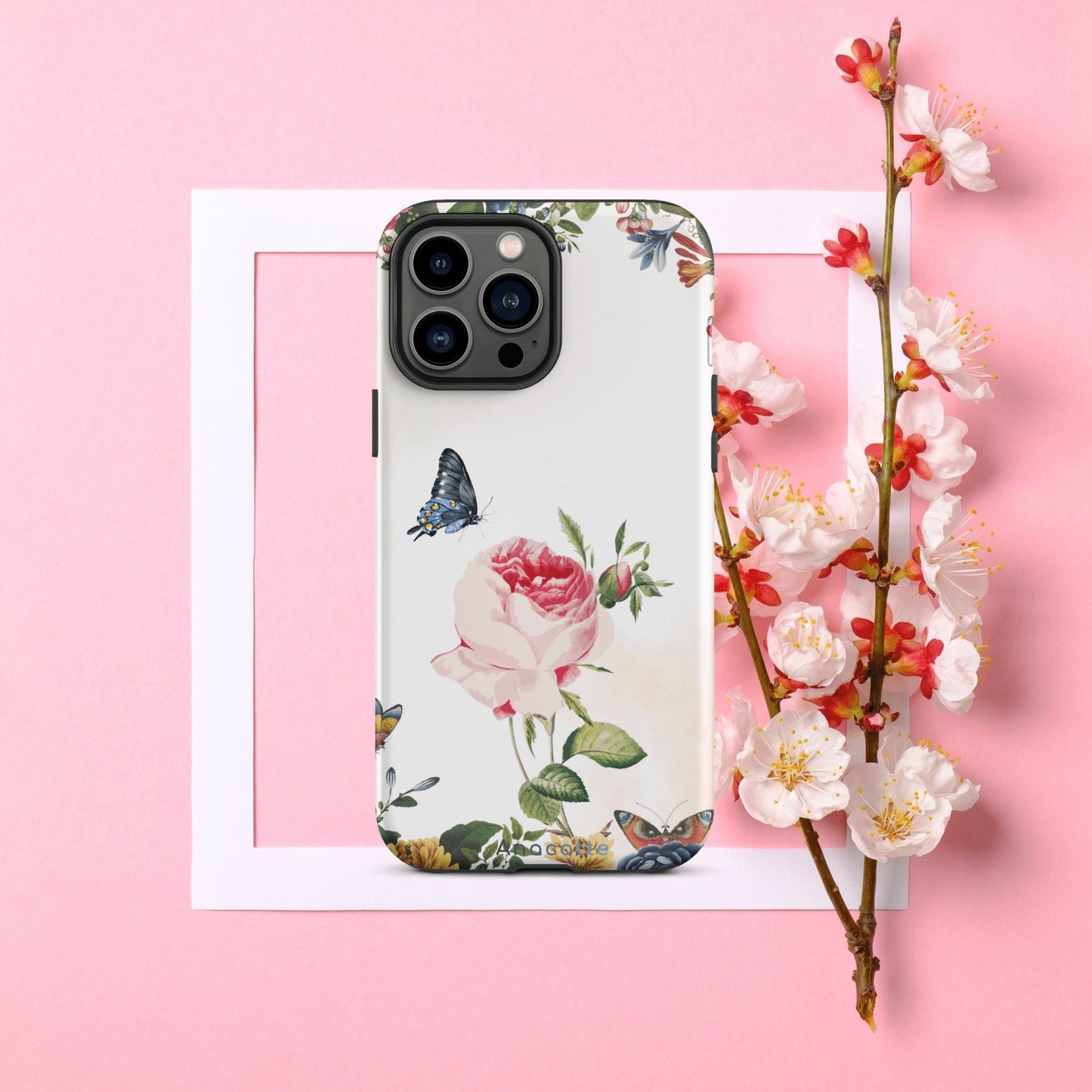 Anacotte Stunning Flower and Butterfly iPhone case