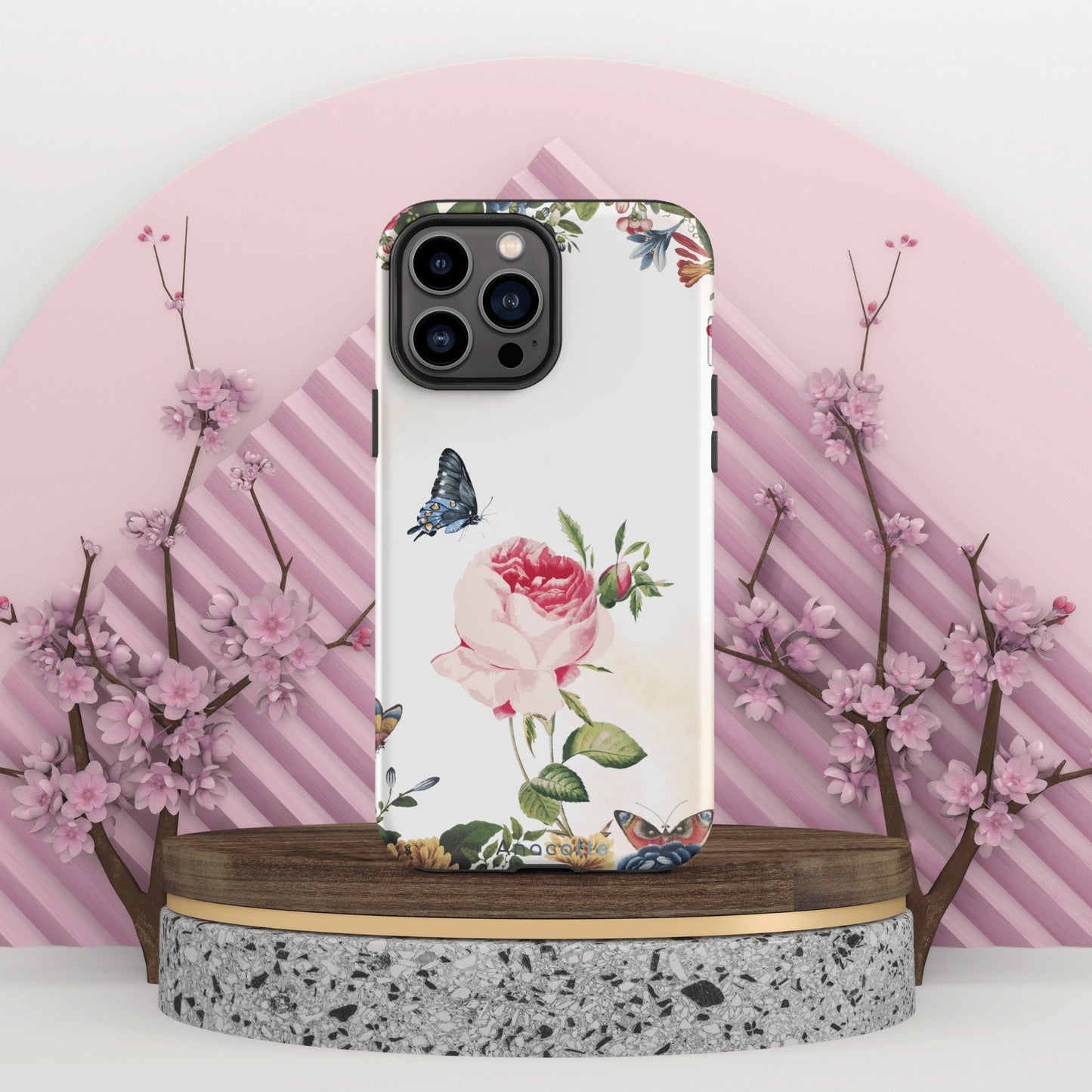 Anacotte Stunning Flower and Butterfly iPhone case