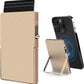 RFID Blocking Wallet Minimalist Slim Card Holder for Magsafe with Adjustable Stand, Metal Pop Up Magnetic Wallet  for Men TOYFID