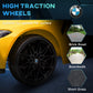 AIYAPLAY 12V BMW M4 Licensed Kids Car with Easy Transport, Remote Control, Suspension, Music, Horn, LED Lights - Yellow