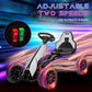 HOMCOM 12V Electric Go Kart for Kids, Ride-On Racing Go Kart with Forward Reversing, Rechargeable Battery, 2 Speeds, for Boys Girls Aged 3-8 Years Old in White