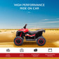 12V Ride-On Quad Bike w/ Music, Horn, for Ages 3-5 Years - Red | HOMCOM