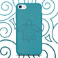 Ocean Turtle -  Biodegradable Phone Case - Ocean Blue and Black