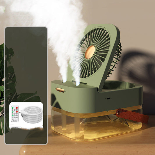 Portable Cooling and Humidifying Fan with Night Light