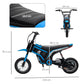 HOMCOM 24V Electric Motorbike with Twist Grip Throttle, Music, Horn, 12" Pneumatic Tyres, 16km/h Max Speed in Blue