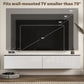 160cm High Gloss Floating TV Unit Stand for TVs up to 70", Wall Mounted TV Cabinet with Storage Cupboards in White by HOMCOM