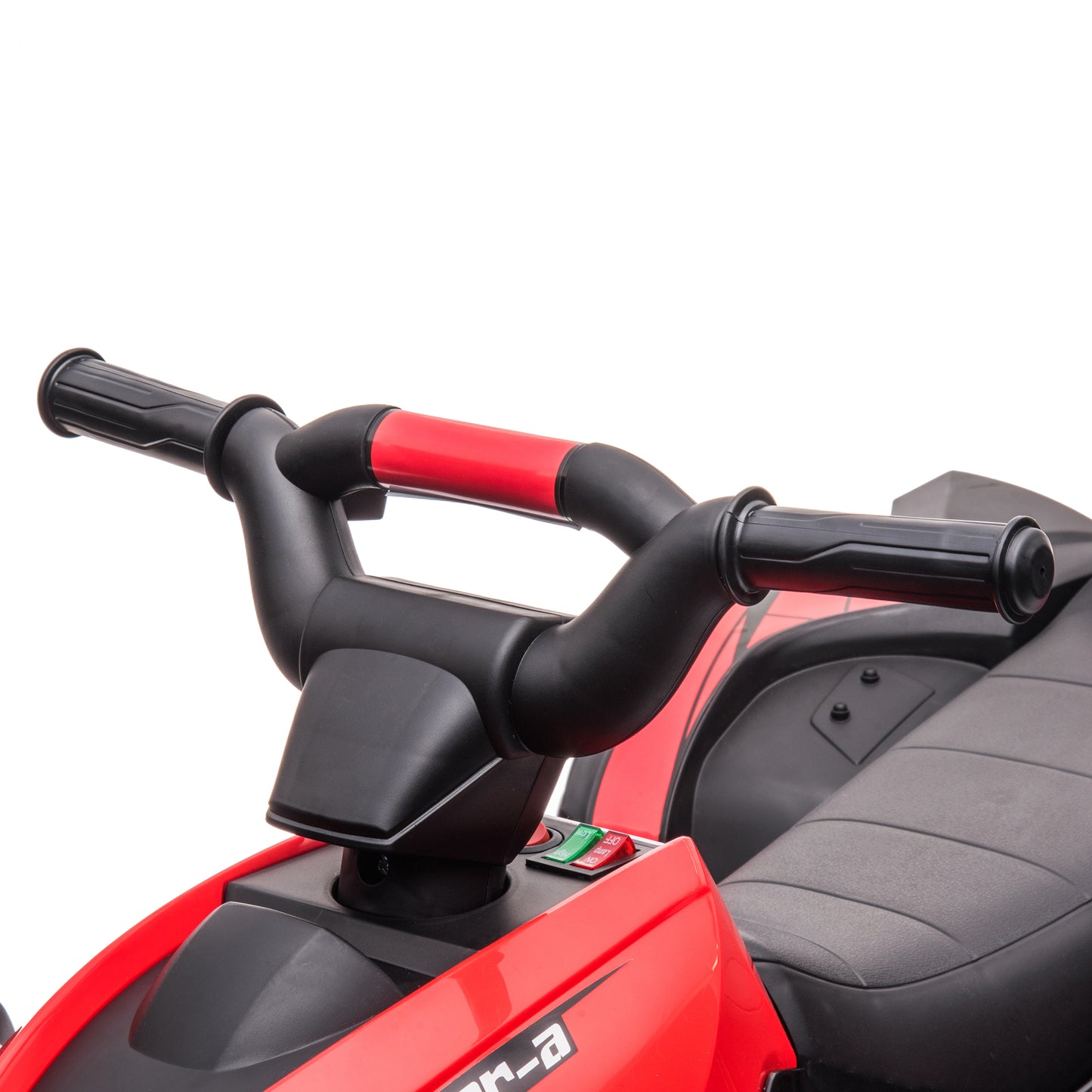 12V Ride-On Quad Bike w/ Music, Horn, for Ages 3-5 Years - Red | HOMCOM