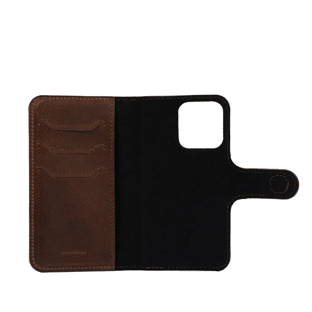 iPhone 15 series Leather MagSafe Folio Case Wallet with Grip