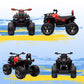 HOMCOM 12V Quad Bike ATV with LED Lights, Music, Backrest, Forward, Backward in Red