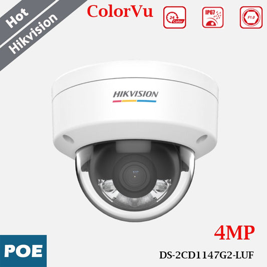 Hikvision POE IP Camera Dome CMOS 4MP Colorful Image Day/Night Security CCTV