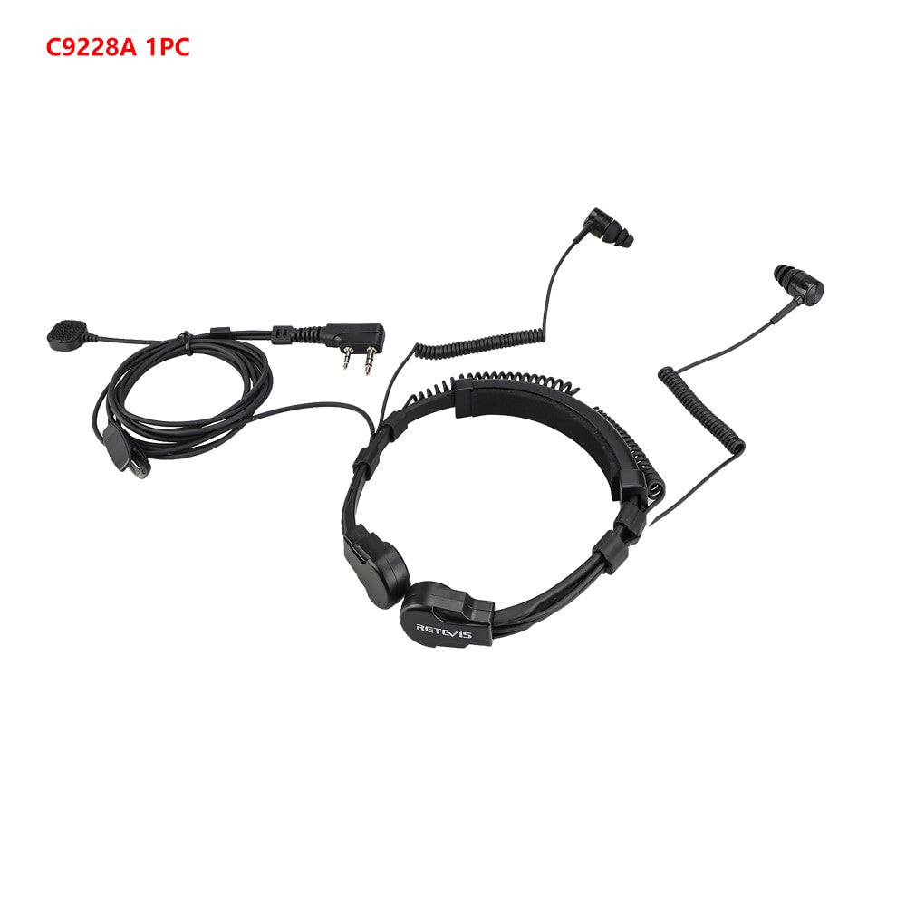 Covert Tube Finger PTT Earpiece 2 pin
