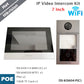 Hikvision Wifi IP Video Intercom Kit 7 Inch Color Screen