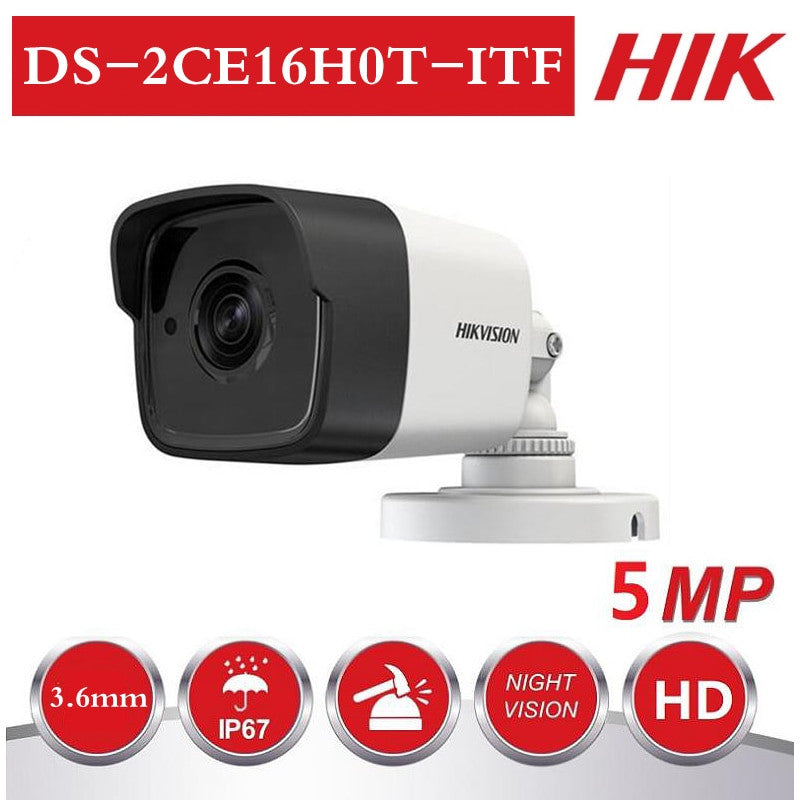 Hikvision 8CH DVR Hybrid 5MP night vision outdoor and indoor Security Camera KIT