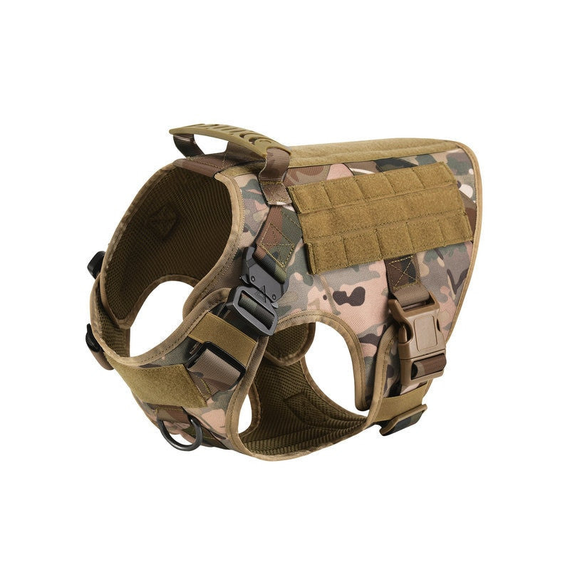 Metal Buckle Tactical Dog Harness & Lead