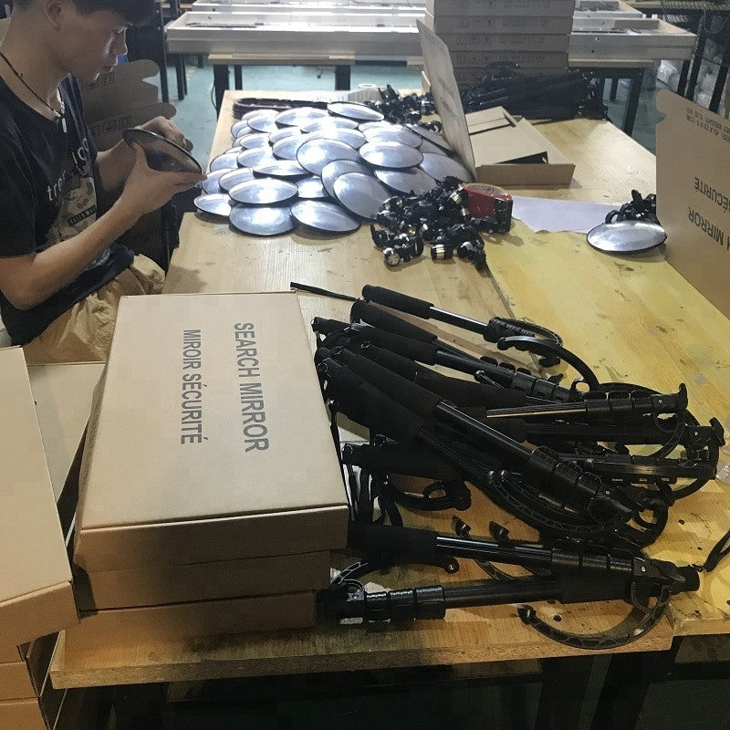 WD-MI led lighted telescopic mirror under vehicle inspection