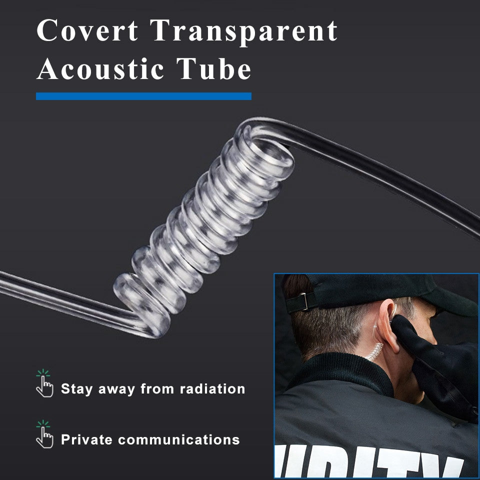 Covert Tube Finger PTT Earpiece 2 pin