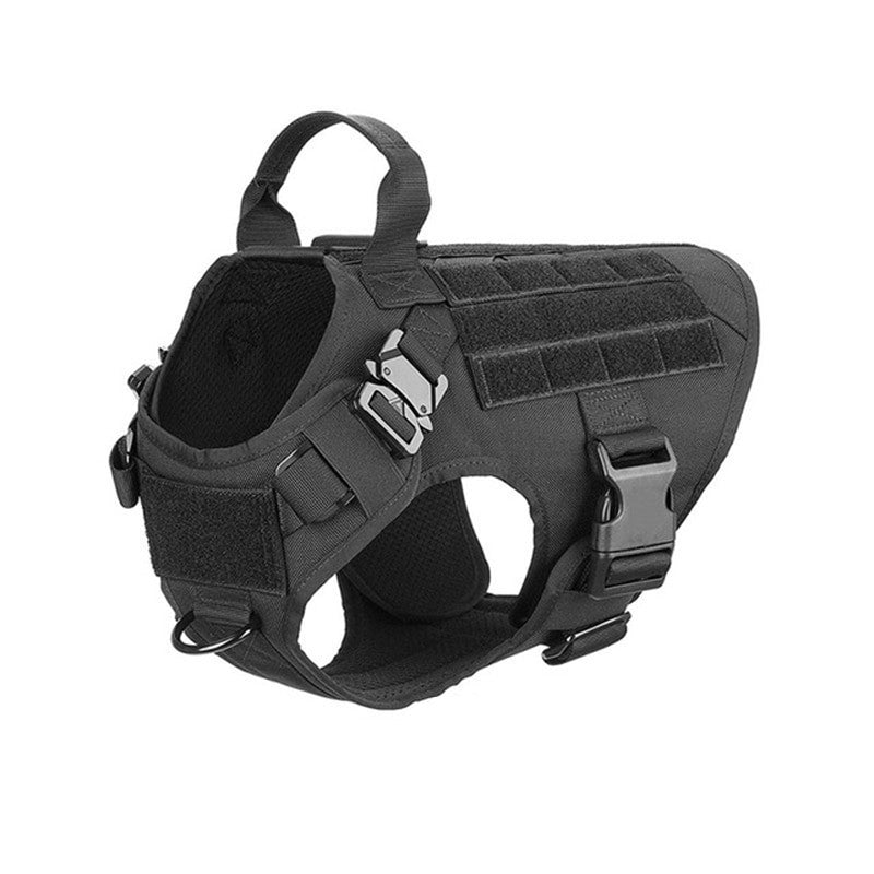 Metal Buckle Tactical Dog Harness & Lead