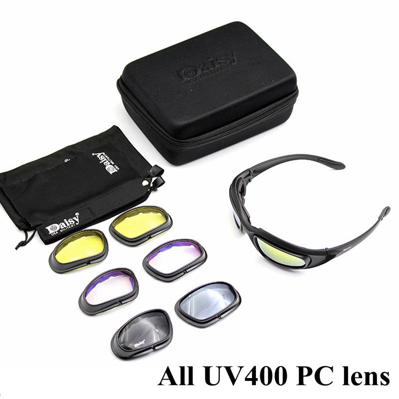 Desert 4 Lenses Tactical Glasses
