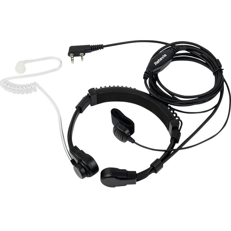 Covert Tube Finger PTT Earpiece 2 pin