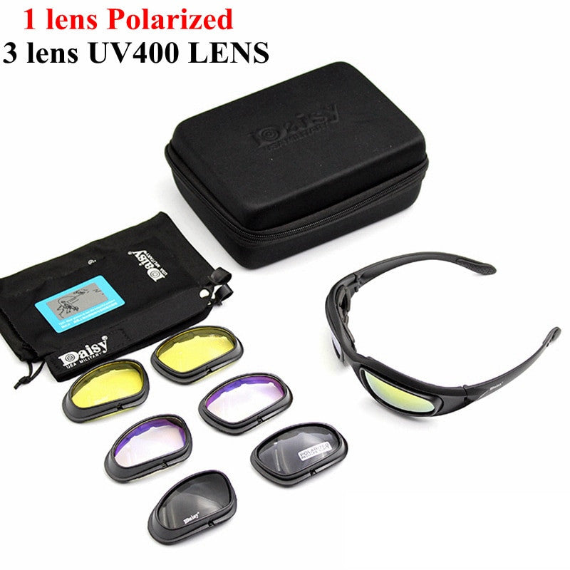 Desert 4 Lenses Tactical Glasses