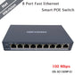 Hikvision Smart 8 Ports POE Switch Fast Ethernet 48VDC RJ45 10/100 Mbps