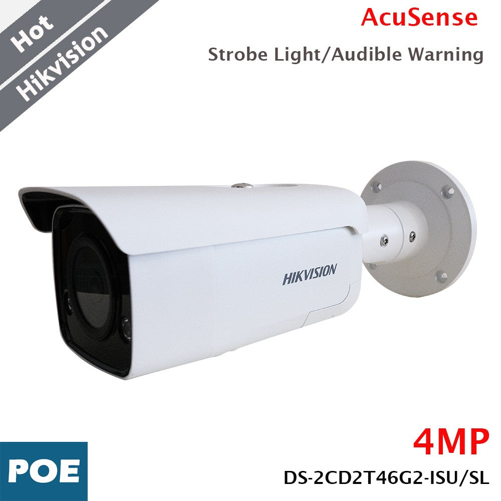 Hikvision 4MP AcuSense Strobe Light and Audible Warning Bullet Network Security