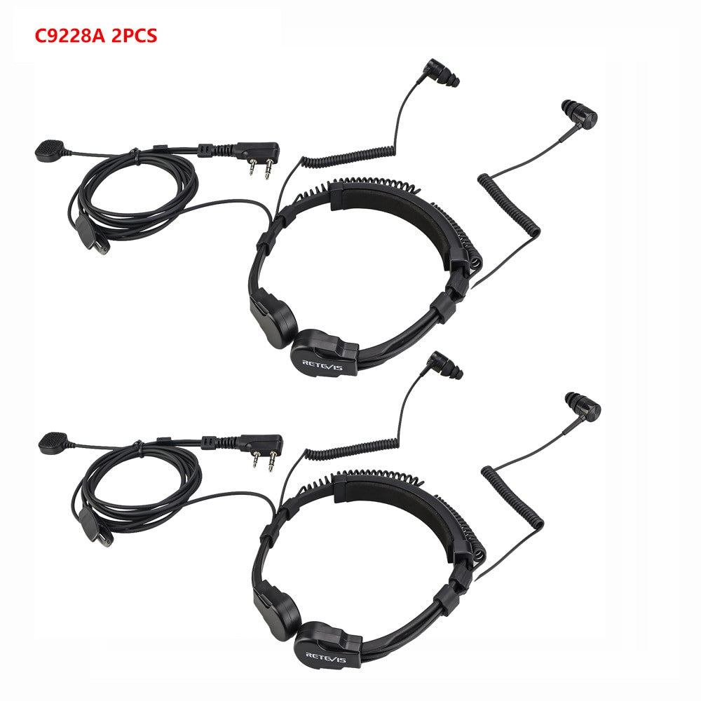 Covert Tube Finger PTT Earpiece 2 pin