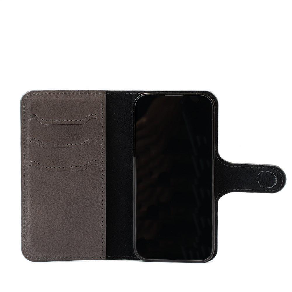 iPhone 15 series Leather MagSafe Folio Case Wallet with Grip