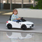 12V BMW M4 Licensed Kids Car with Easy Transport, Remote Control, Suspension, Music, Horn, LED Lights in White by AIYAPLAY