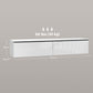 160cm High Gloss Floating TV Unit Stand for TVs up to 70", Wall Mounted TV Cabinet with Storage Cupboards in White by HOMCOM