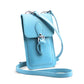 Handmade Leather Mobile Phone Pouch Plus - Pastel Baby Blue