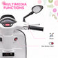 AIYAPLAY 12V Vespa Licensed Kids Electric Scooter Motorbike with Music, Headlights, FM Radio, for 3-6 Years in White