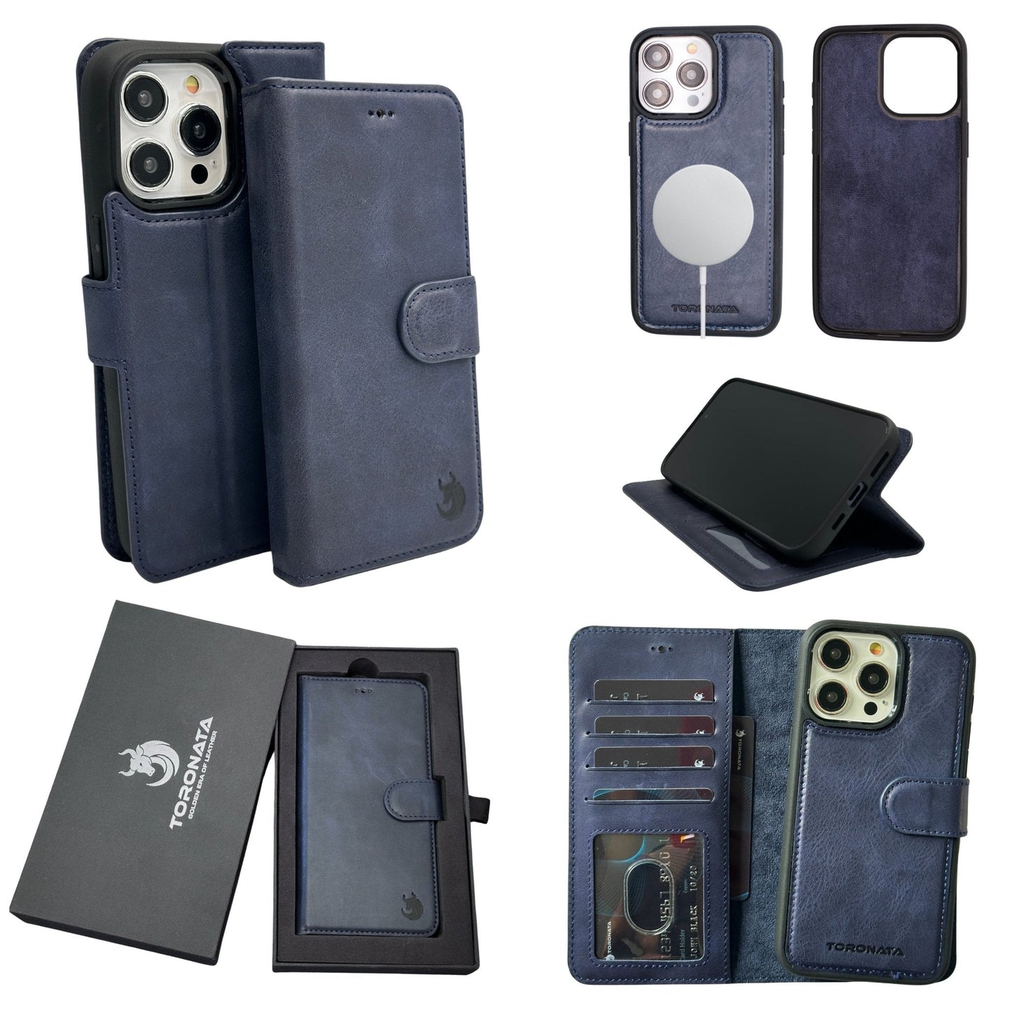 Vegas Premium Leather iPhone 15 Pro Max Wallet Case with MagSafe | Detachable RFID Blocking Luxury Wallet
